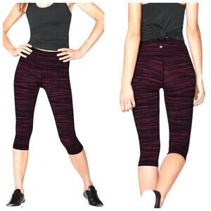 LULULEMON WUNDER UNDER Hi-Rise 1/2 Tight 4 Low Tide Blush Berry Black Luxtreme